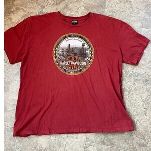 Harley Davidson Rust Short Sleeve Crewneck T-shirt, Men's size 2-3XL